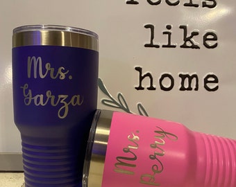 Laser engraved personalized 30 oz tumbler