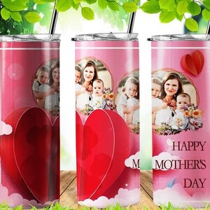 Mother&#39;s Day Photo Personalized 20 oz skinny Tumbler