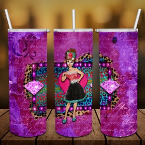 Fancy Girl Personalized 20 oz skinny Tumbler