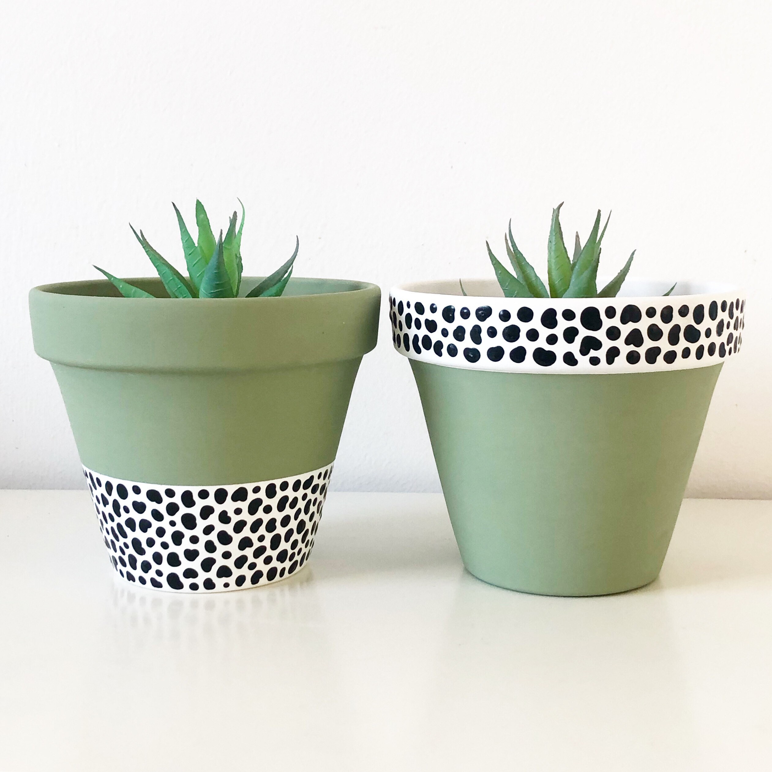 Sage Green Dalmatian Plant Pot Sage Green Planter Hand Etsy UK