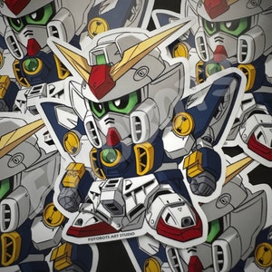 Mecha Chibi Wing Laptop Sticker Gift for Him