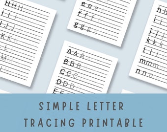 Simple Tracing Letters Worksheet