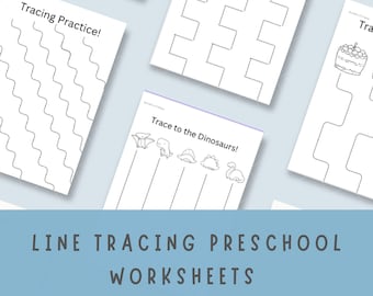 Preschool Line Tracing Printable - Develop Fine Motor Skills with Fun and Engaging Activities, Montessori Preschool, Pencil Control Practice