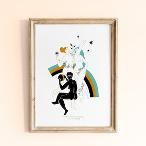 Prints to frame. Big pictures. Illustrations to decorate. Dance.