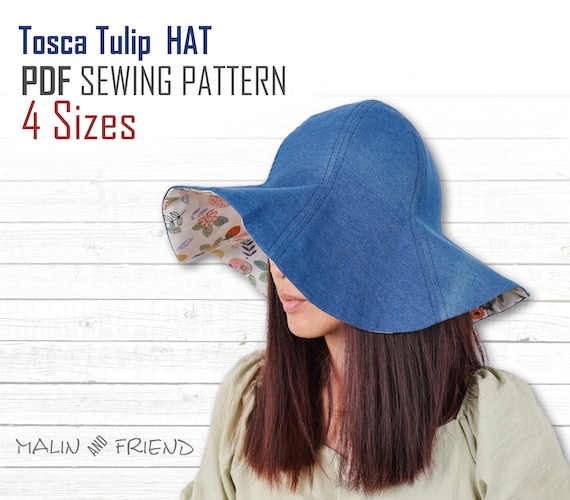 Tosca Tulip Hat Sewing Tutorial and Templates, Easy-to
