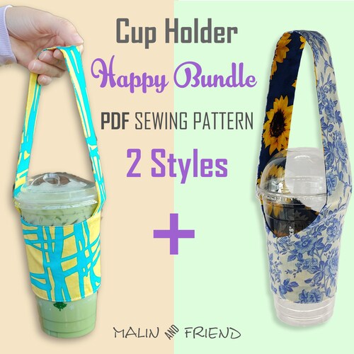 Printable Cozy Cup Holder Sewing Pattern Instant Download Etsy