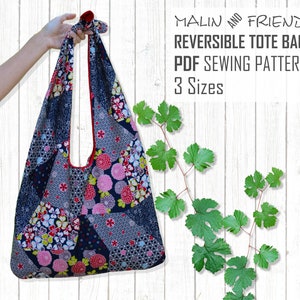 Reversible Tote Bag Pattern PDF File - Instant Download Boho Market Bag ...