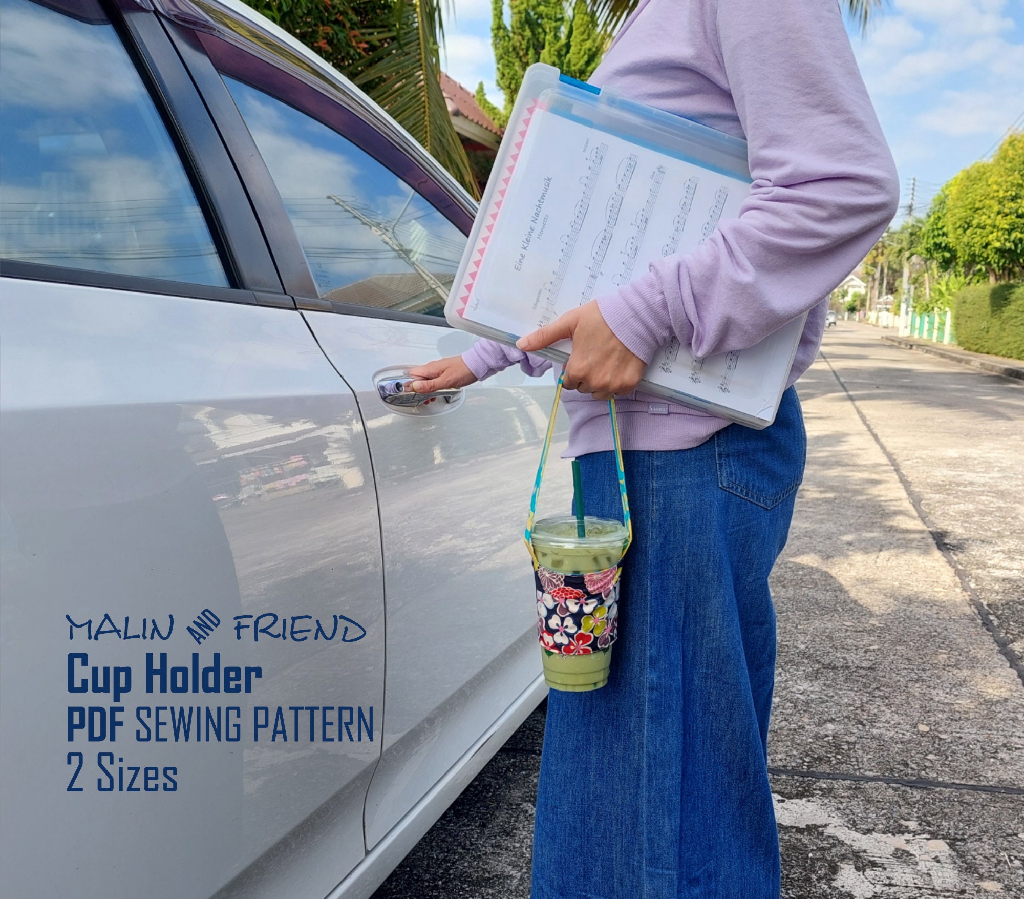 Printable Cozy Cup Holder Sewing Pattern Instant Download Etsy