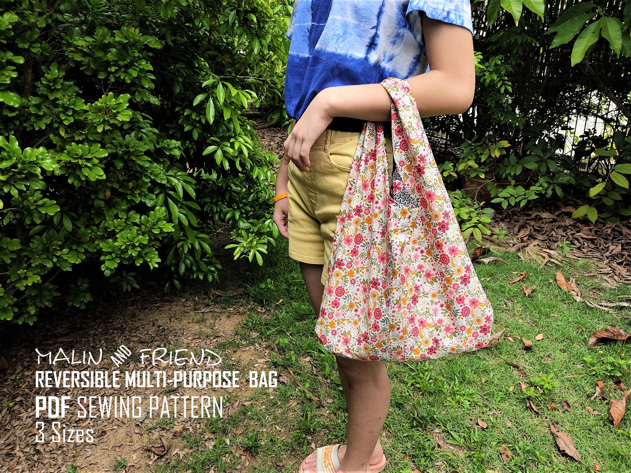 Printable Tote Bag Sewing Pattern Tutorial Instant Download | Etsy
