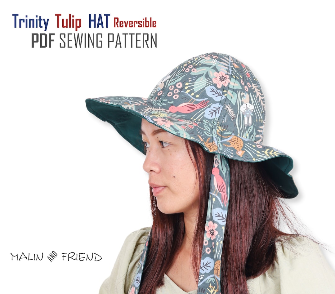 Trinity Tulip Hat Sewing Pattern, - Etsy