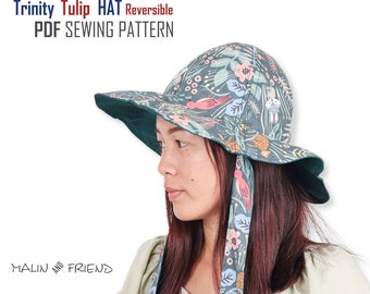 Trinity Tulip Hat Sewing Pattern,