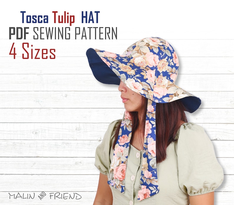 Tosca Tulip Hat Sewing Tutorial and Templates Easytofollow Etsy