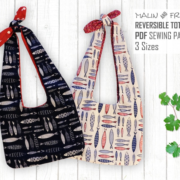 Reversible Tote Bag Pattern,,Bag Pattern PDF ,Bag Template,shopping bag pattern,Boho Bag Tutorial,Sewing Pattern,String Bag Pattern,