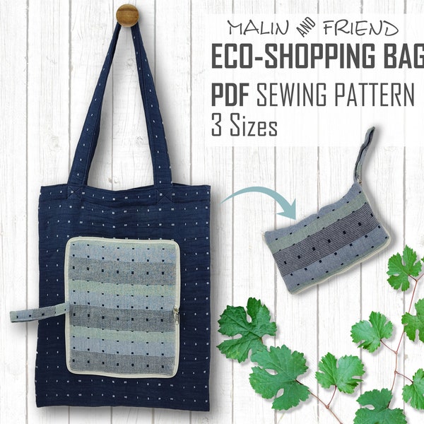 Eco-friendly Foldable Tote bag,Sewing Bag pattern,Market bag,Bag,PDF download,Book bag, Tote bag with pocket,Teacher bag,,Every day bag