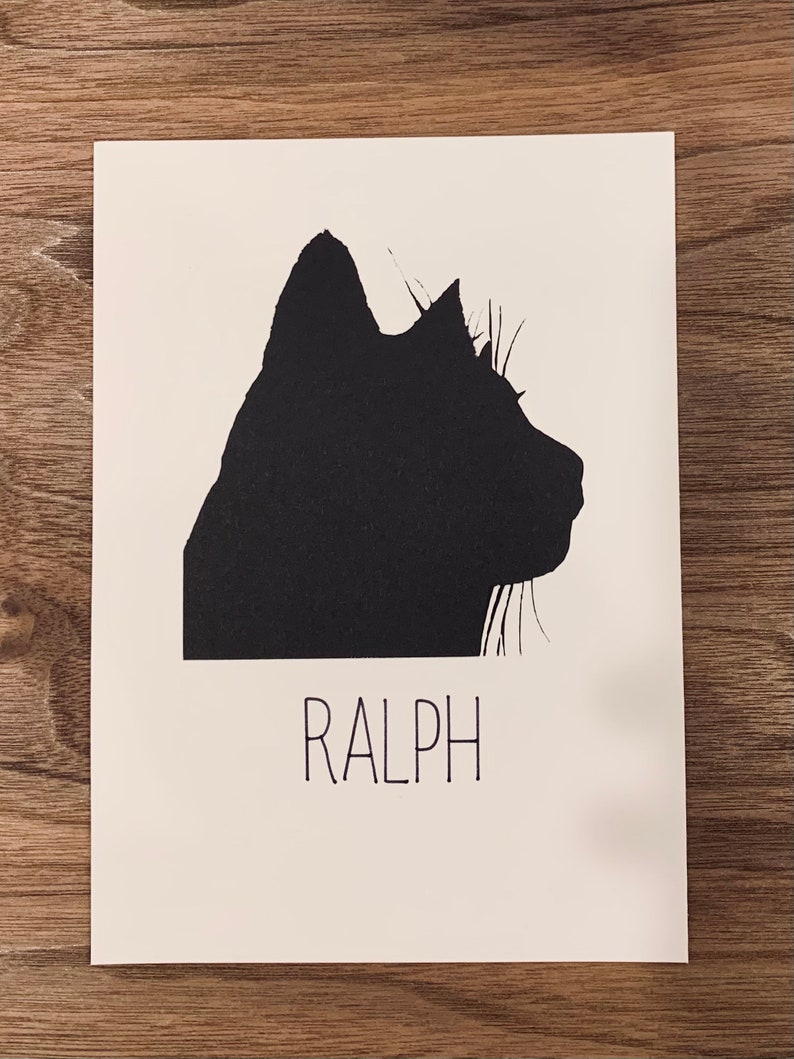 Custom Cut Paper Pet Silhouette-headside profile