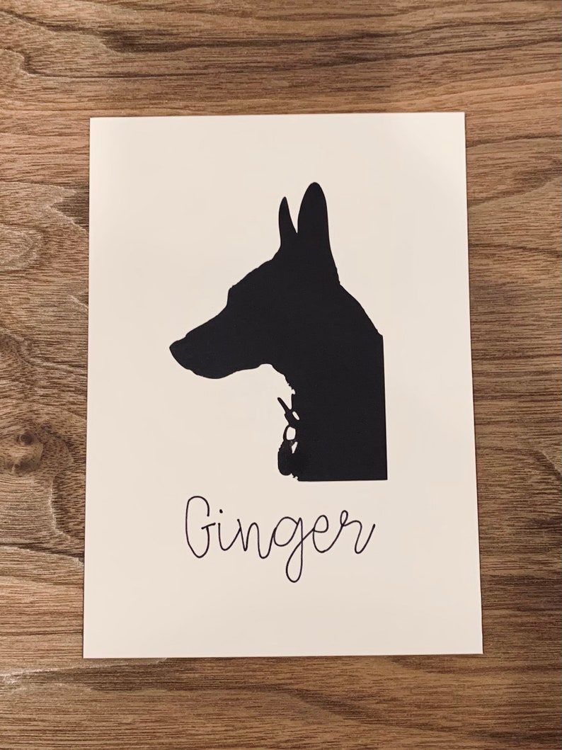 Custom Cut Paper Pet Silhouette-headside profile