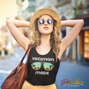 Vacation Tank Top Vacay Mode Vacation Tank Top for Men and Women, Vacation Shirt,  Vacation Tees, Traveler Gift Unisex Tank Top
