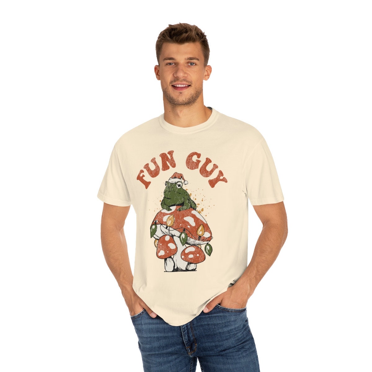 Discover Christmas Fun guy funny T shirt Mushroom Humor Tee