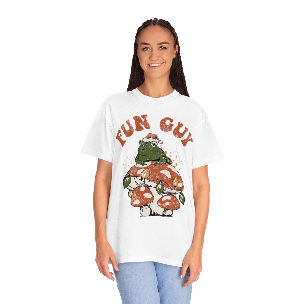 Discover Christmas Fun guy funny T shirt Mushroom Humor Tee