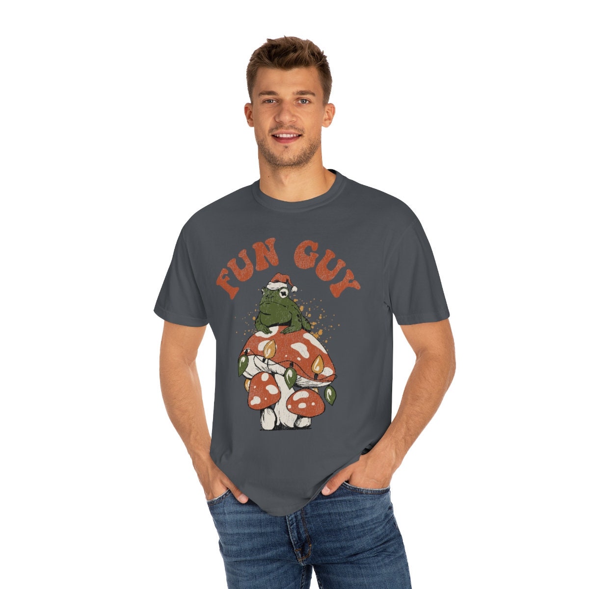 Discover Christmas Fun guy funny T shirt Mushroom Humor Tee