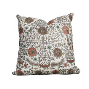 Ottoman Embroidered Pillow Set, Linen Pillows, Metallic Embroidery, Antique Home Decor image 2