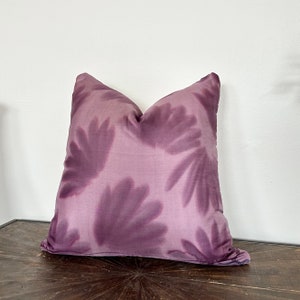 oreiller Sari indien vintage, oreiller décoratif violet, taie d'oreiller, taie d'oreiller 20x20 image 2