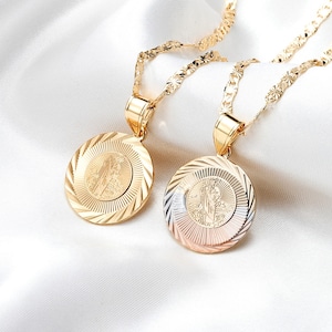 Saint Jude Necklace/San Judas Medalla 14K Gold Plated Oro Laminado/ San Judas Medalla/ San Judas Cadena