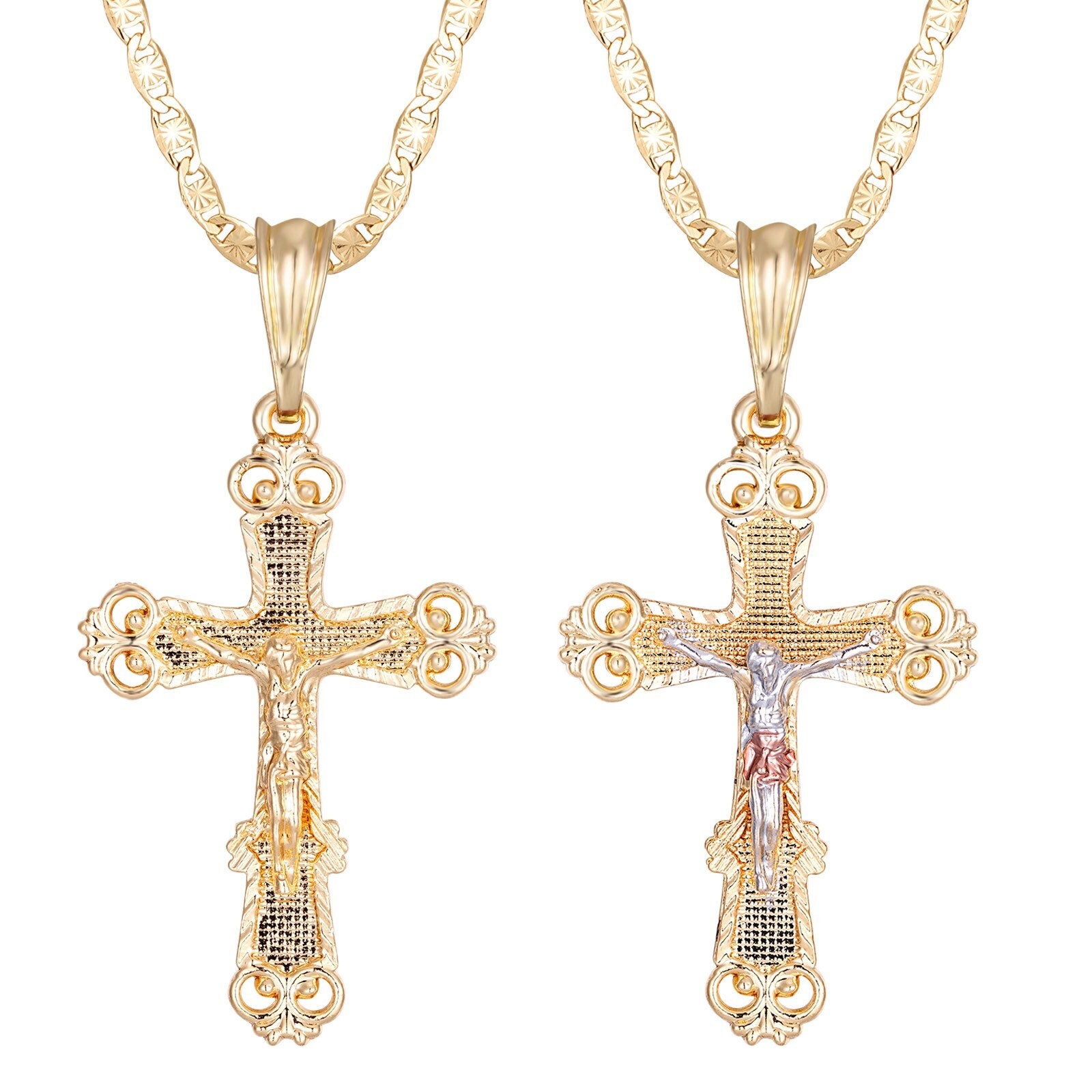 TOYANDONA – Collier Croix Halloween Et Déco Religieuse – Plastique Argenté, Compact, Style Minimaliste – Pour Cosplay Ou Tous Les Jours