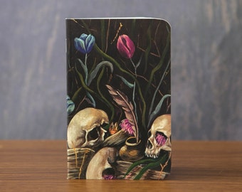 Vanitas Notebook- Still life painting by Almudena Caminero