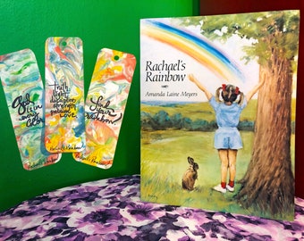 Rachael Regenbogen-Sondergeschenk-Paket - handsigniert E-Book-Kinderbuch mit One-Of-A-Kind-Lesezeichen
