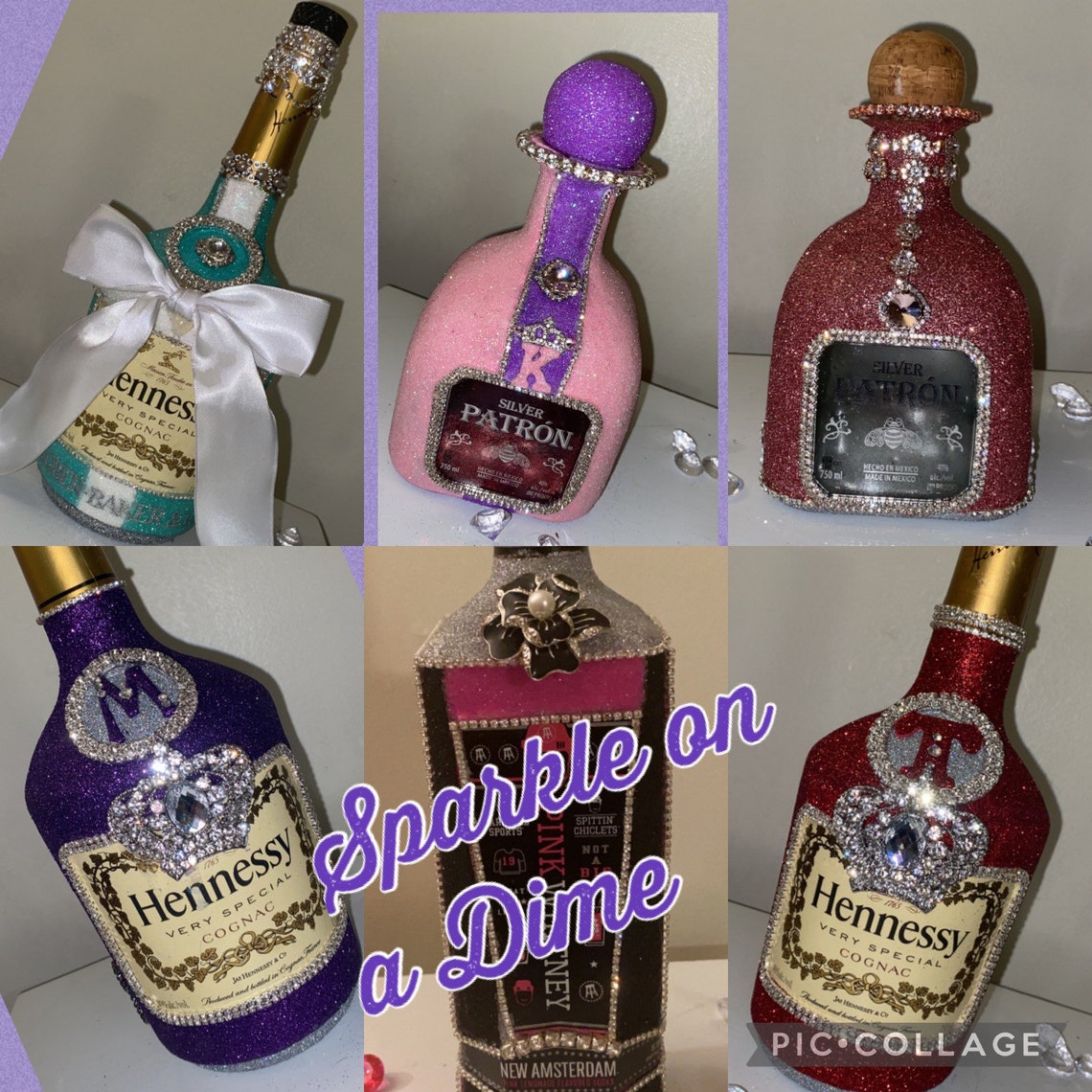 Large Glamour Sparkly Liquor Bottles many options one price Etsy