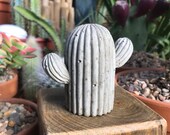 Stone cre Mexican cactus statue - garden or home decor