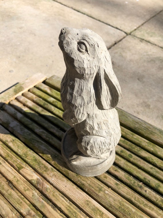 Stone/cre Star Gazing Rabbit Hare Garden Statue or Home - Etsy UK