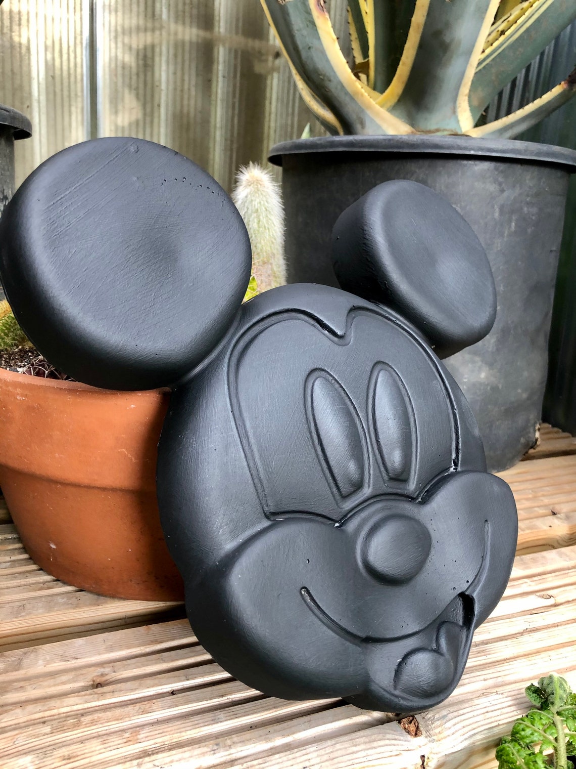 Stone/cre Disney Large Mickey Mouse Wall Plaque-garden or Home - Etsy