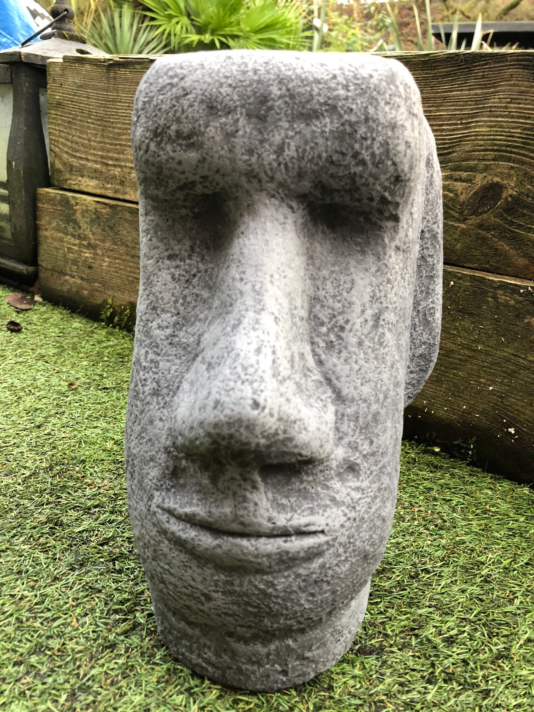 Stone/cre Easter Island Garden Statue Tiki Hut / Tropical Etsy UK