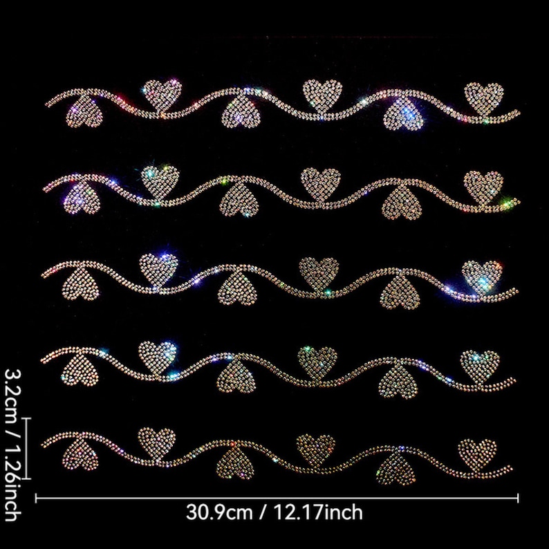Bling Rhinestone Transfer Iron on Transfer Design Sheet for Clothing ...