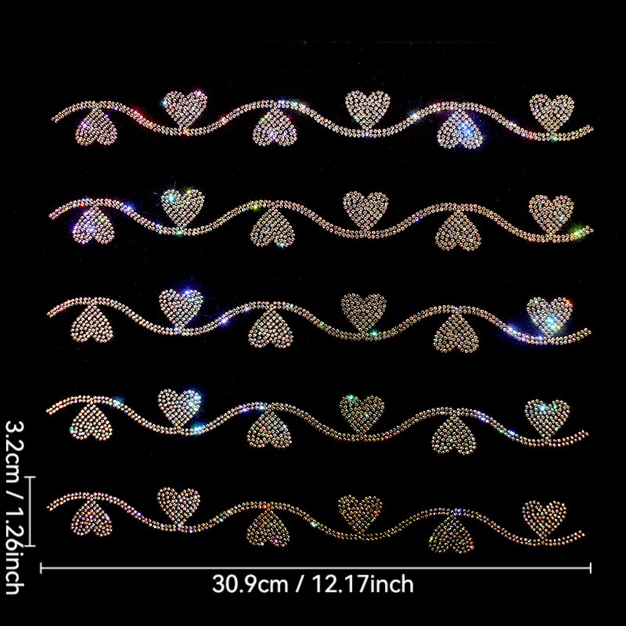 Bling Rhinestone Transfer Iron on Transfer Design Sheet for Clothing ...