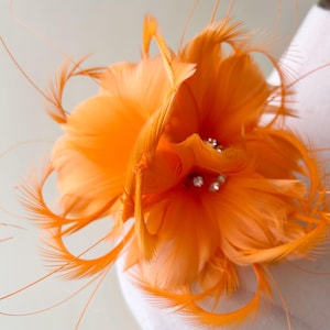 Colour Custom Fascinators Crystal Goose Feather Flower for Tea Party  Masquerade Decoration