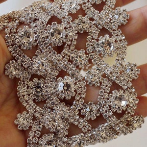 Cinturón de diamantes de imitación de cristal, cinturón de novia brillante, apliques de cinturón, accesorios de cinturón ostentosos para fiesta de boda