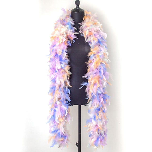130 Gram Assorted Colors Turkey Feather Boas Women Girls Dress up Boa Mardi Gras Boa Costume Party Accessories