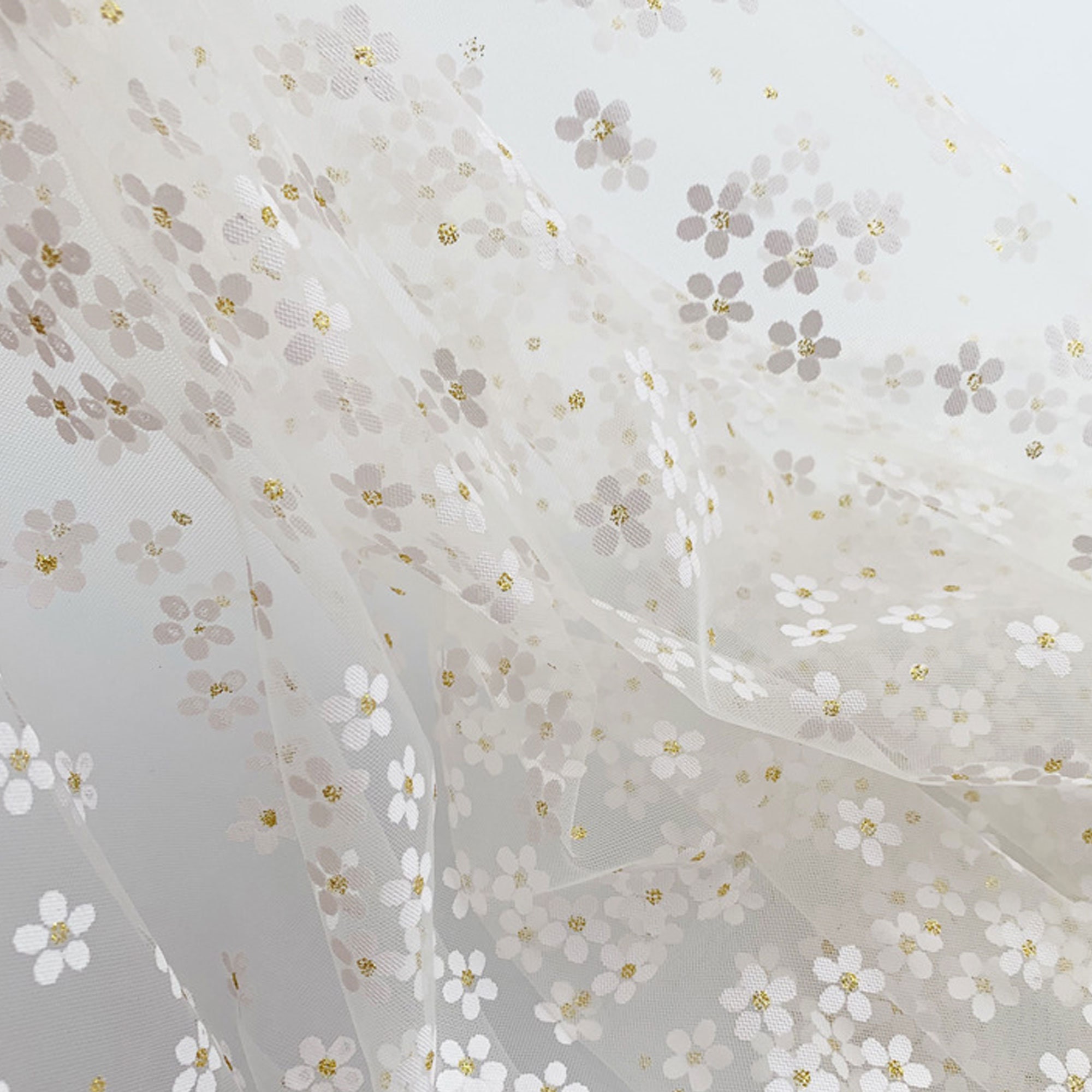 Delicate Flower Print Dress Lace Fabric By the yard Soft Lace Etsy