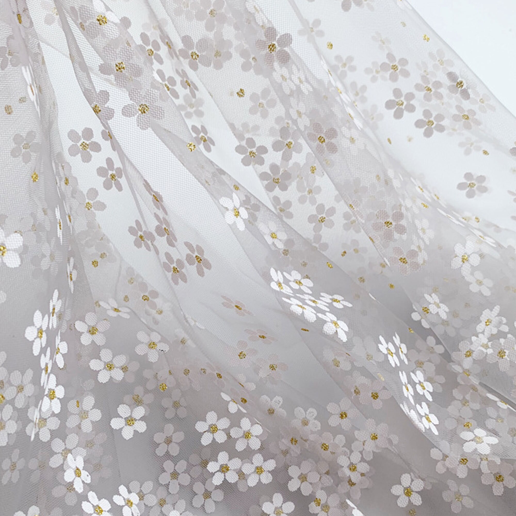 Delicate Flower Print Dress Lace Fabric By the yard Soft Lace Etsy