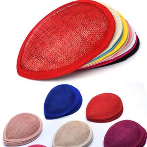 5.1 inches Waterdrop Sinamay Hat Holder Fascinator Sinamay Base for Wedding Church