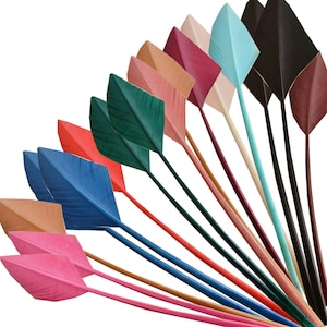 Plumas de pavo sueltas con punta de flecha de 39 colores para manualidades de boda y fiesta.
