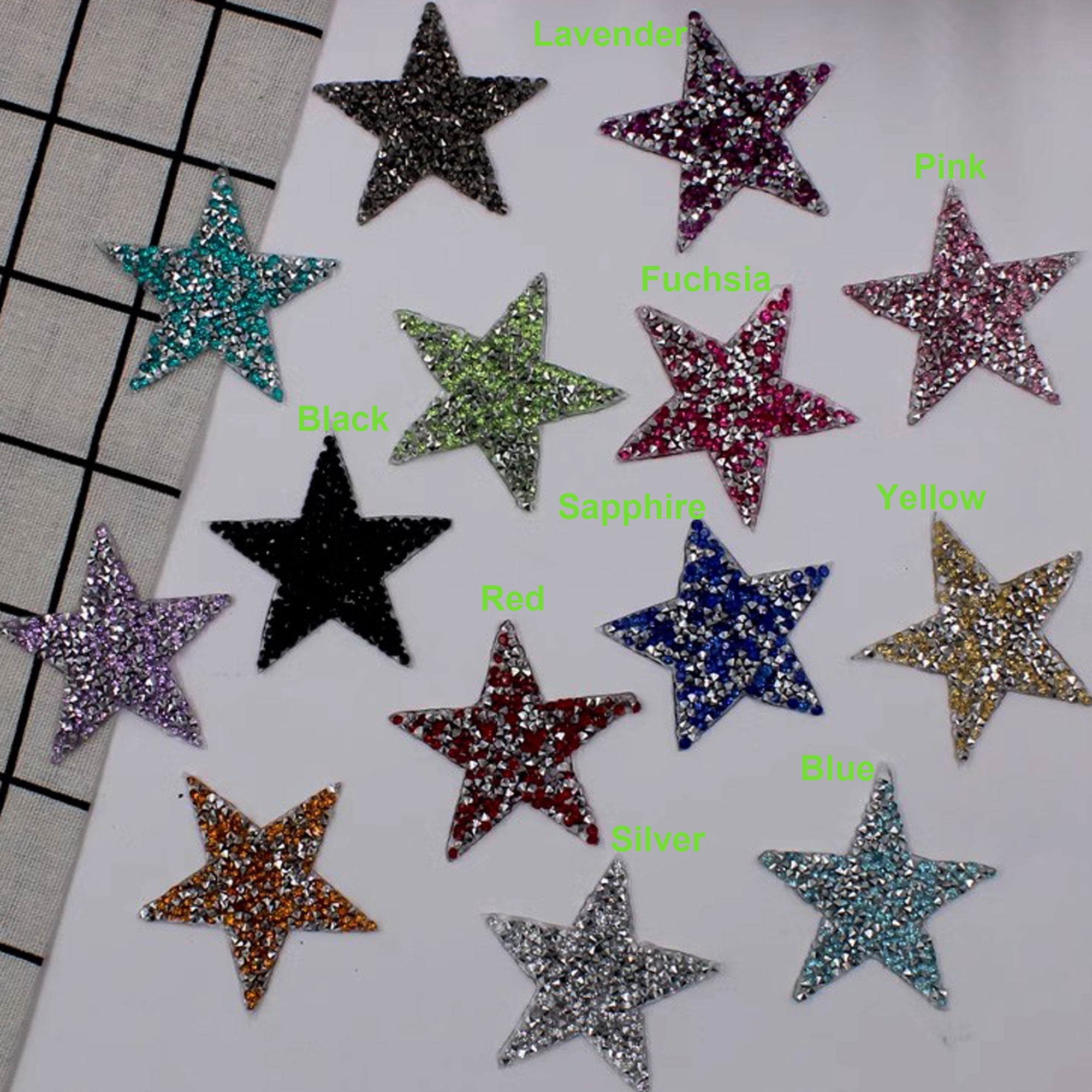 Mini Patches Small Pink Blue Star Patches Micro Patches Star Patch Pink  Stars Patch Iron on Patch Stars Embroidered Pink 