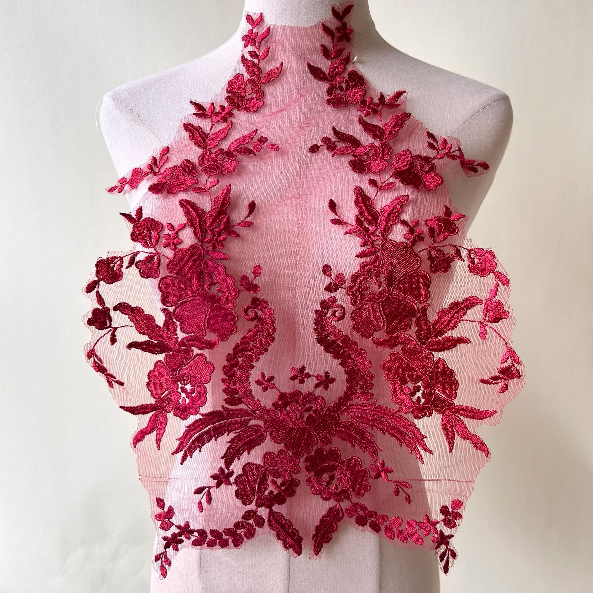 Abito Da Sposa In Avorio, Applique In Pizzo, Toppa In Pizzo Con Ricamo Floreale Con Paillettes, Motivo In Pizzo Da Cucire Per Abito Da Sposa, Abito Da Ballo, Costume Fai Da Te - Foto 9