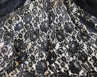 VTG Lace Top, Black Lace, Lace Blouse,coctail Top, Party Top
