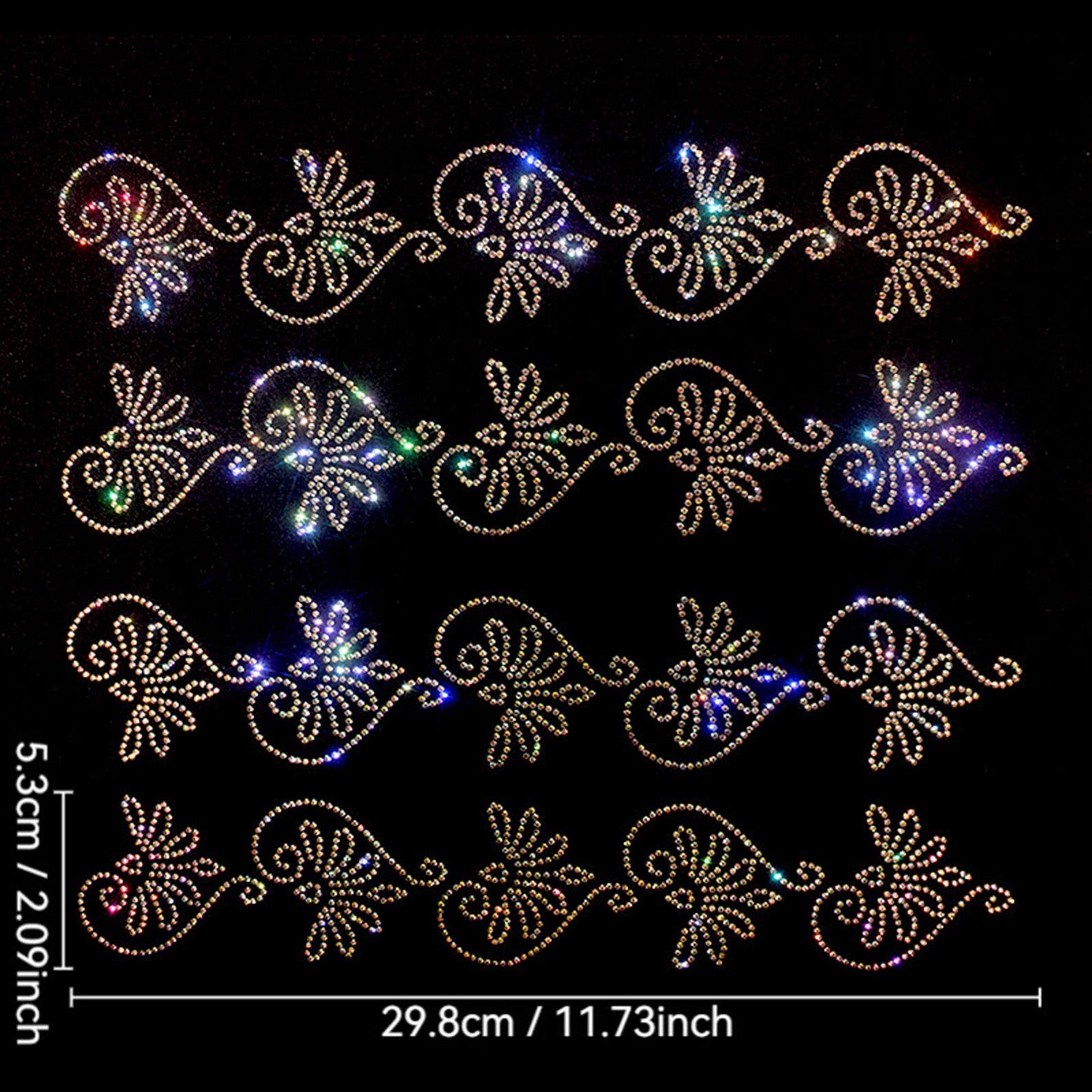 Bling Rhinestone Transfer Iron on Transfer Design Sheet for Clothing ...