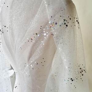 Tela de encaje brillante, trajes de lentejuelas brillantes, tela de tul de encaje, 2 yardas