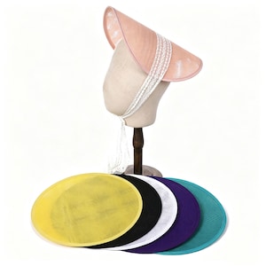 30cm Faux Sinamay Hat Base Round Fascinator Foundation for DIY Millinery,Party Hat
